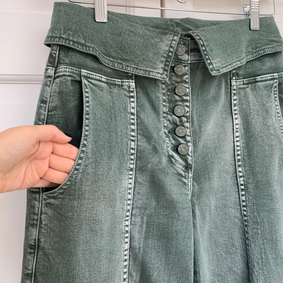 Ulla Johnson Green Kingston Cargo Jean, size 4 - Picture 12 of 16